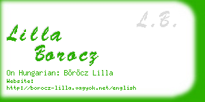 lilla borocz business card
